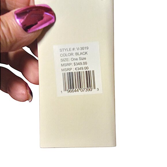 Valentino Orlandi NEW❤️‍🔥Black Patent Leather Chain Twist Lock Crossbody $349 - Picture 4 of 11